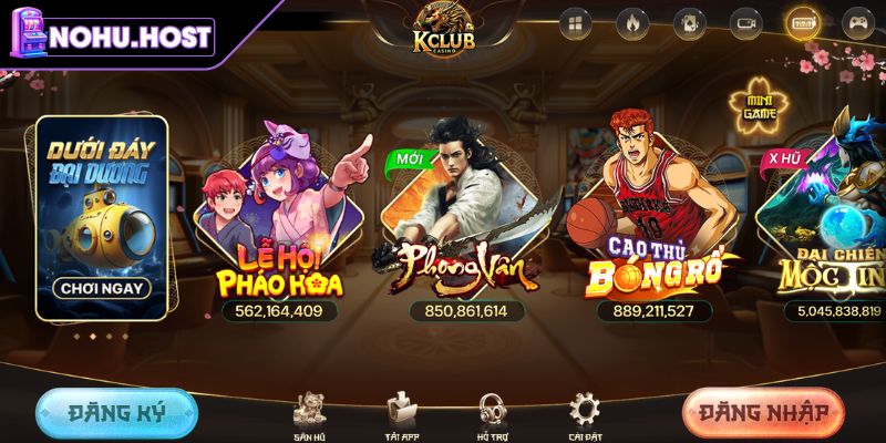 Sảnh Slot Game hấp dẫn